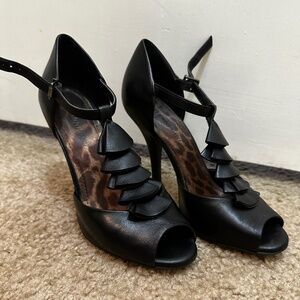 Black evening heel